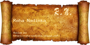Reha Nadinka névjegykártya